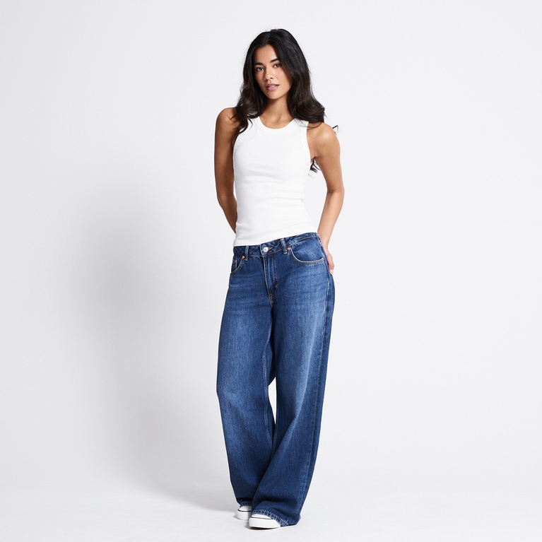 Ribbed tank top "Frances" White